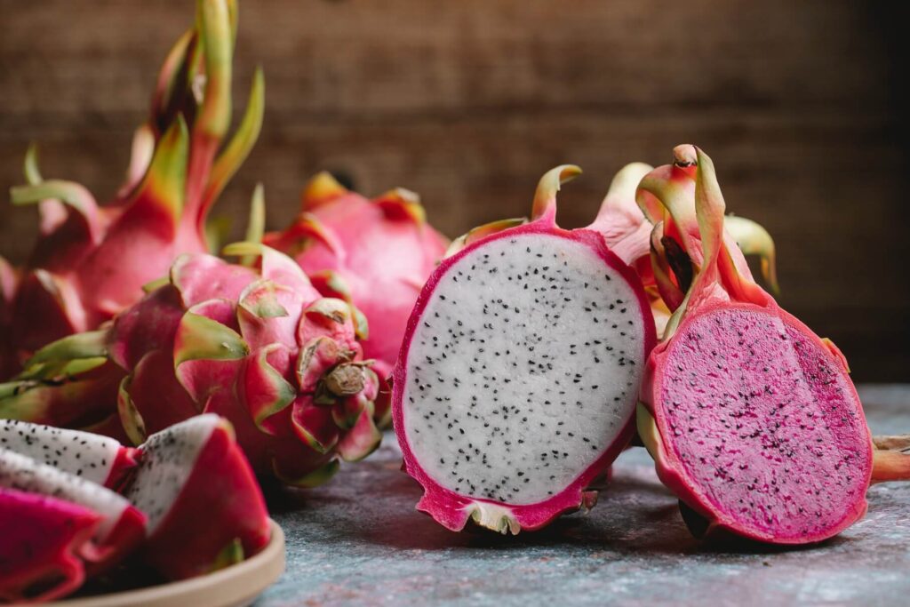 Asia exotic fruits dragonfruit