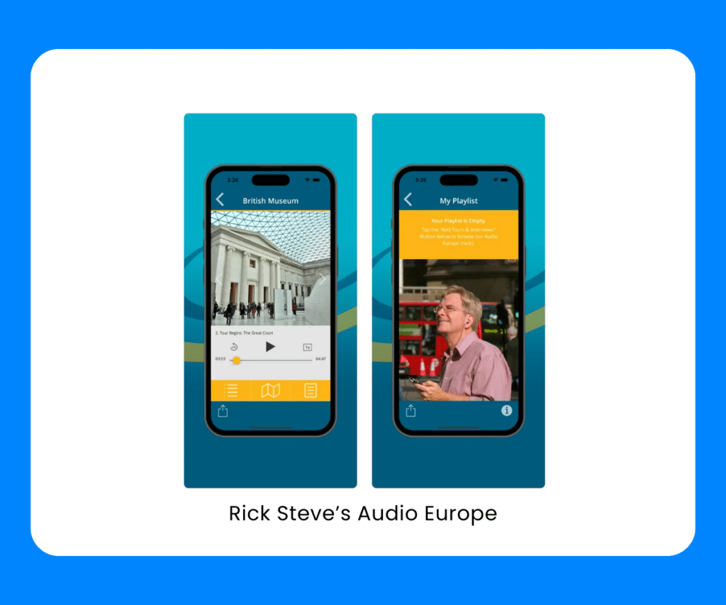 Rick Steve’s Audio Europe self guided tour app