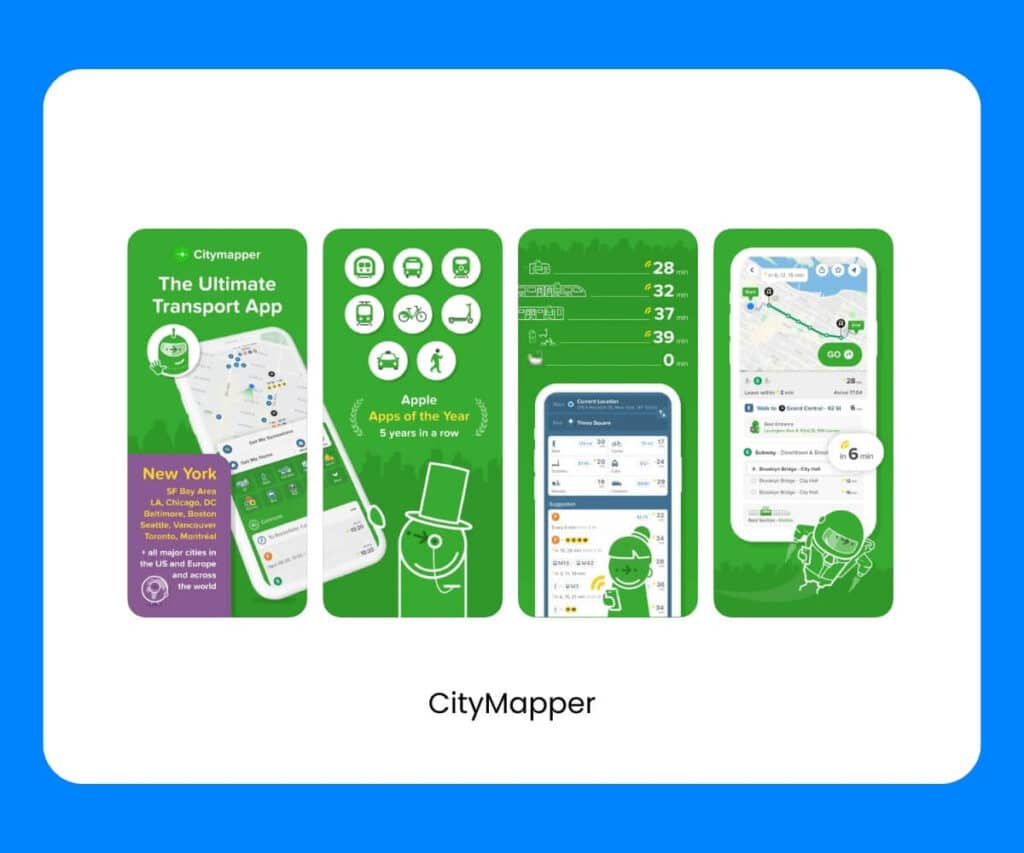 best app to travel in Europe CityMapper