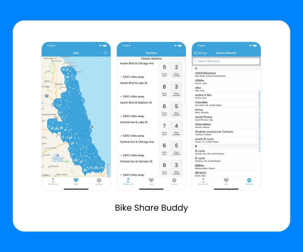 best apps for traveling Europe Bike Share Buddy