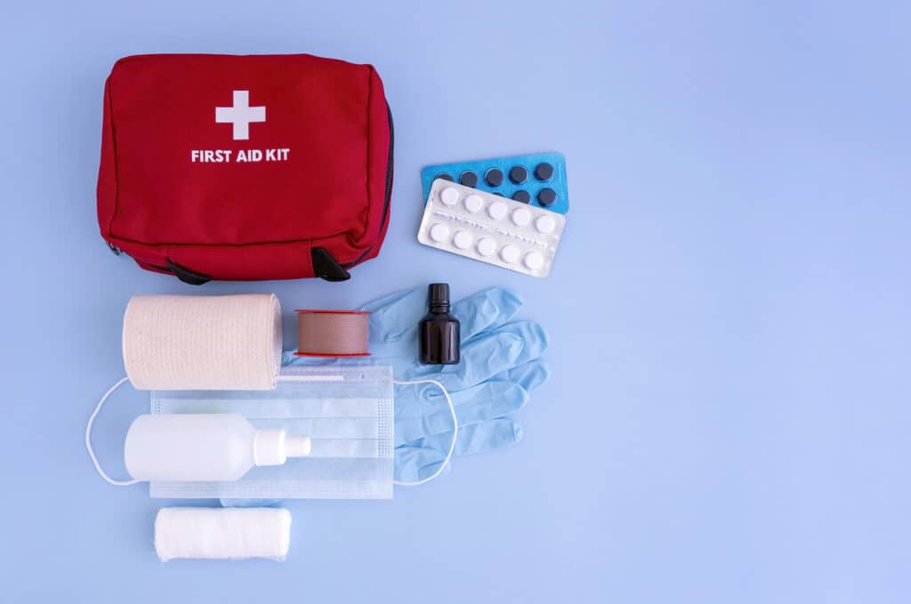 Pre travel checkup first aid kit