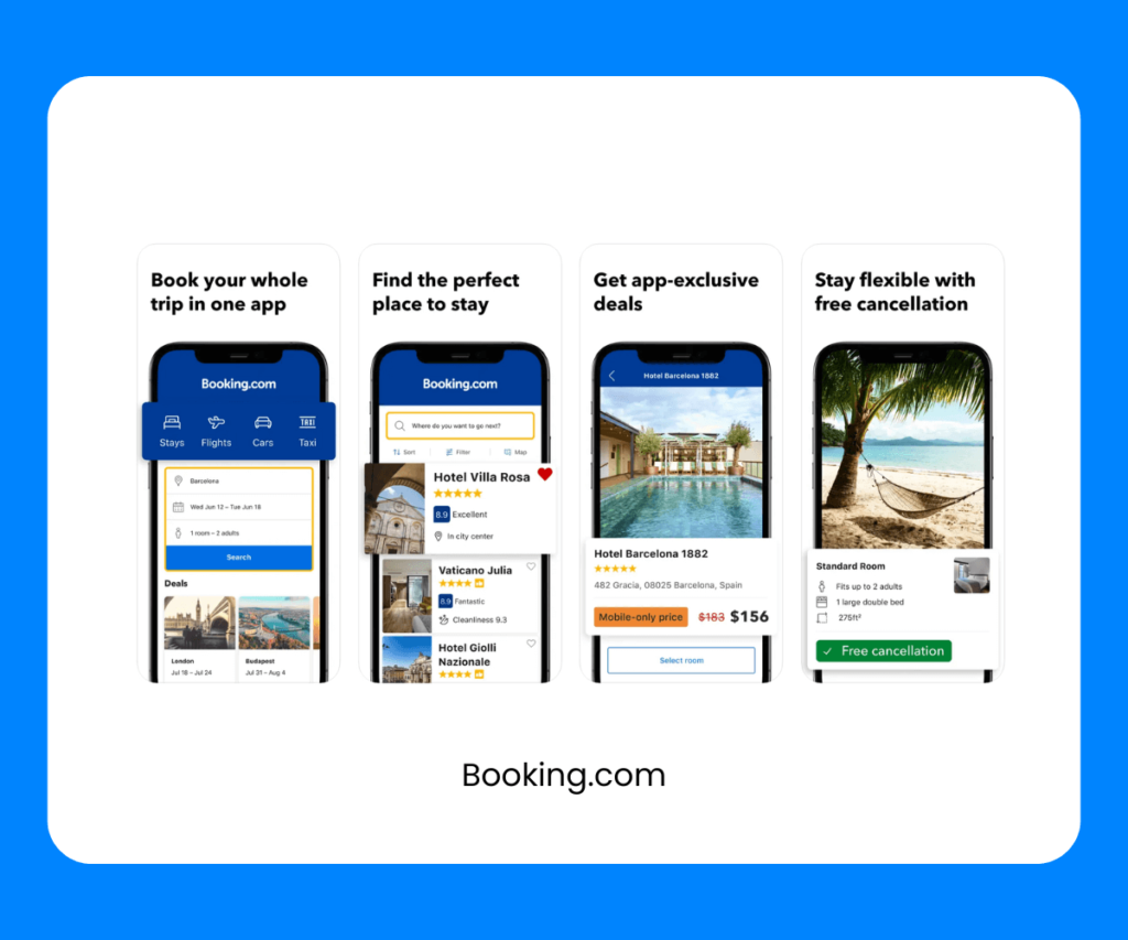 family vacation app booking
