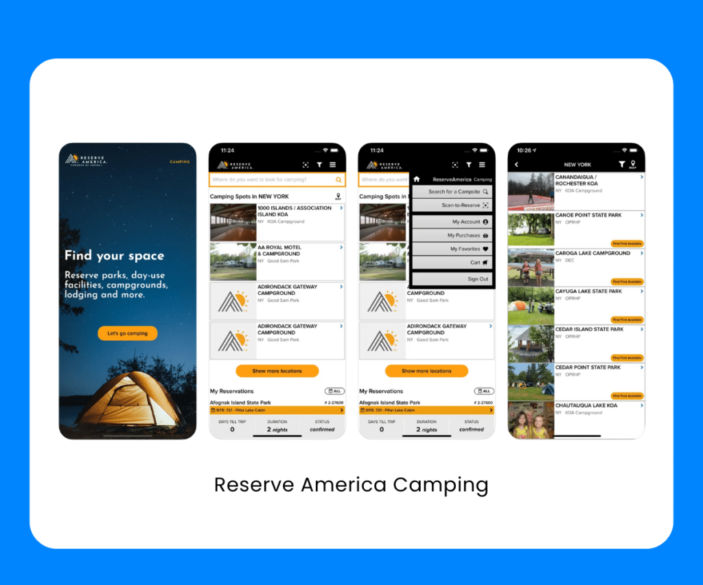 Reserve America Camping dispersed camping