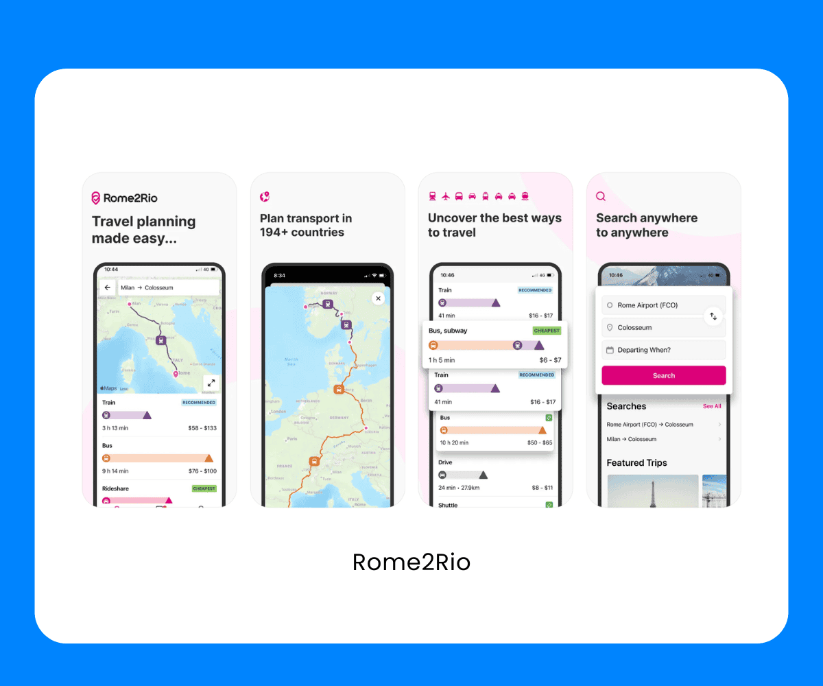 Rome2Rio Apps for Solo Female Travelers