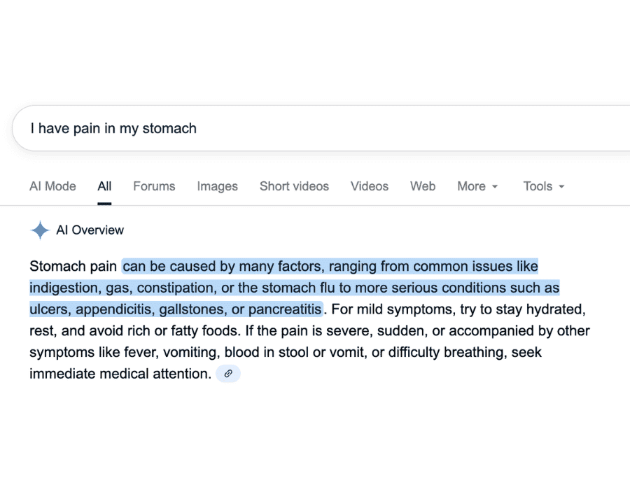 ai symptom checkers vs googling